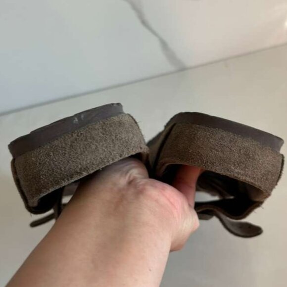 Birkenstock Mens Arizona Soft Footbed 2 Strap Slippers Brown Size 43 - Picture 6 of 7